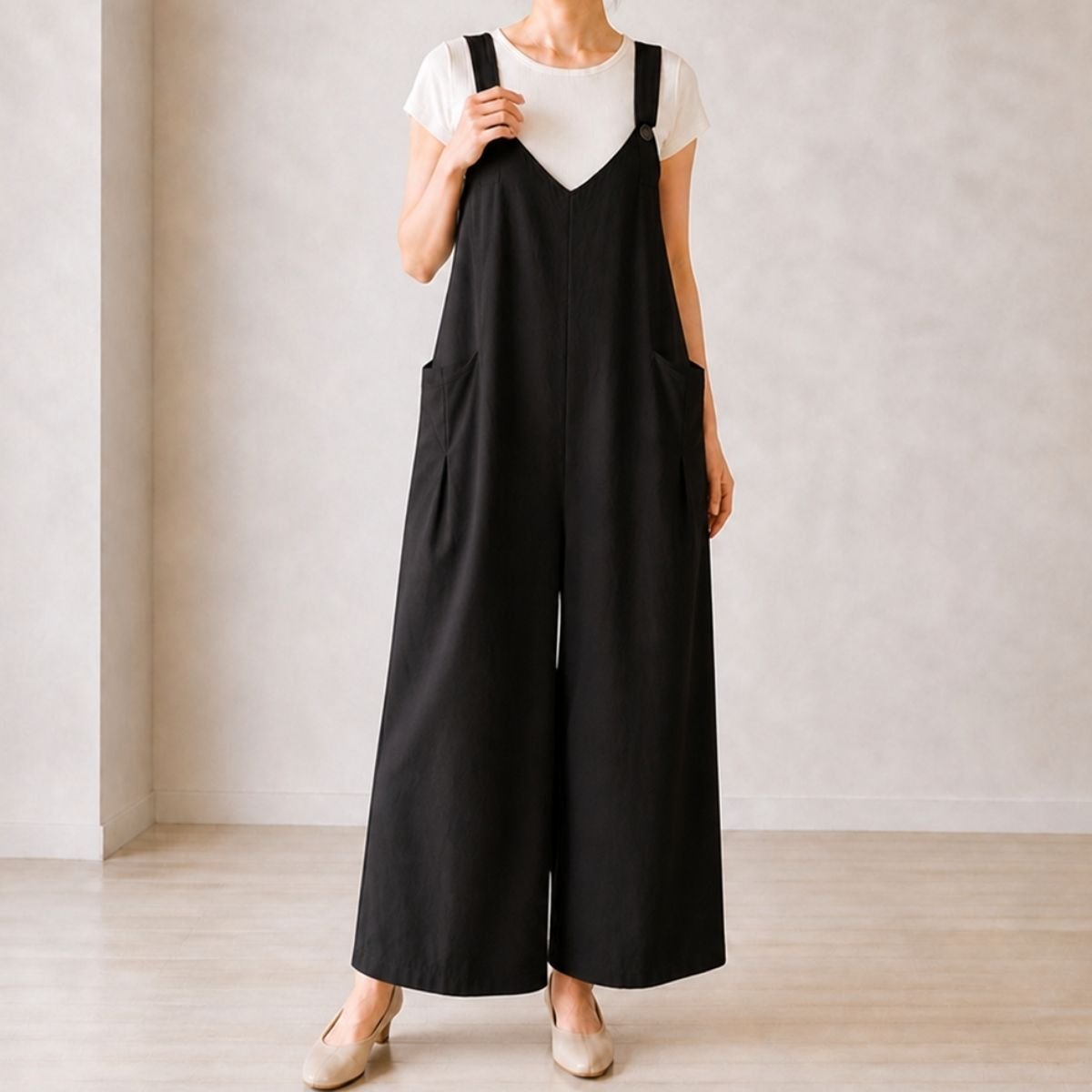 Overalls/ナチュラルワイドサロペット ST/No.22476