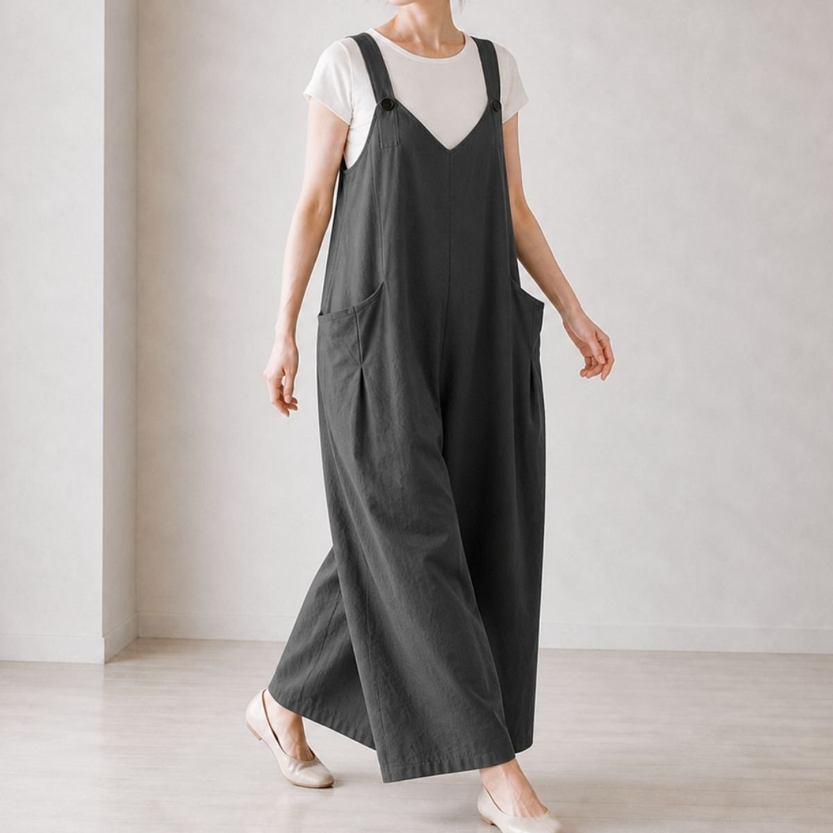 Overalls/ナチュラルワイドサロペット ST/No.22476