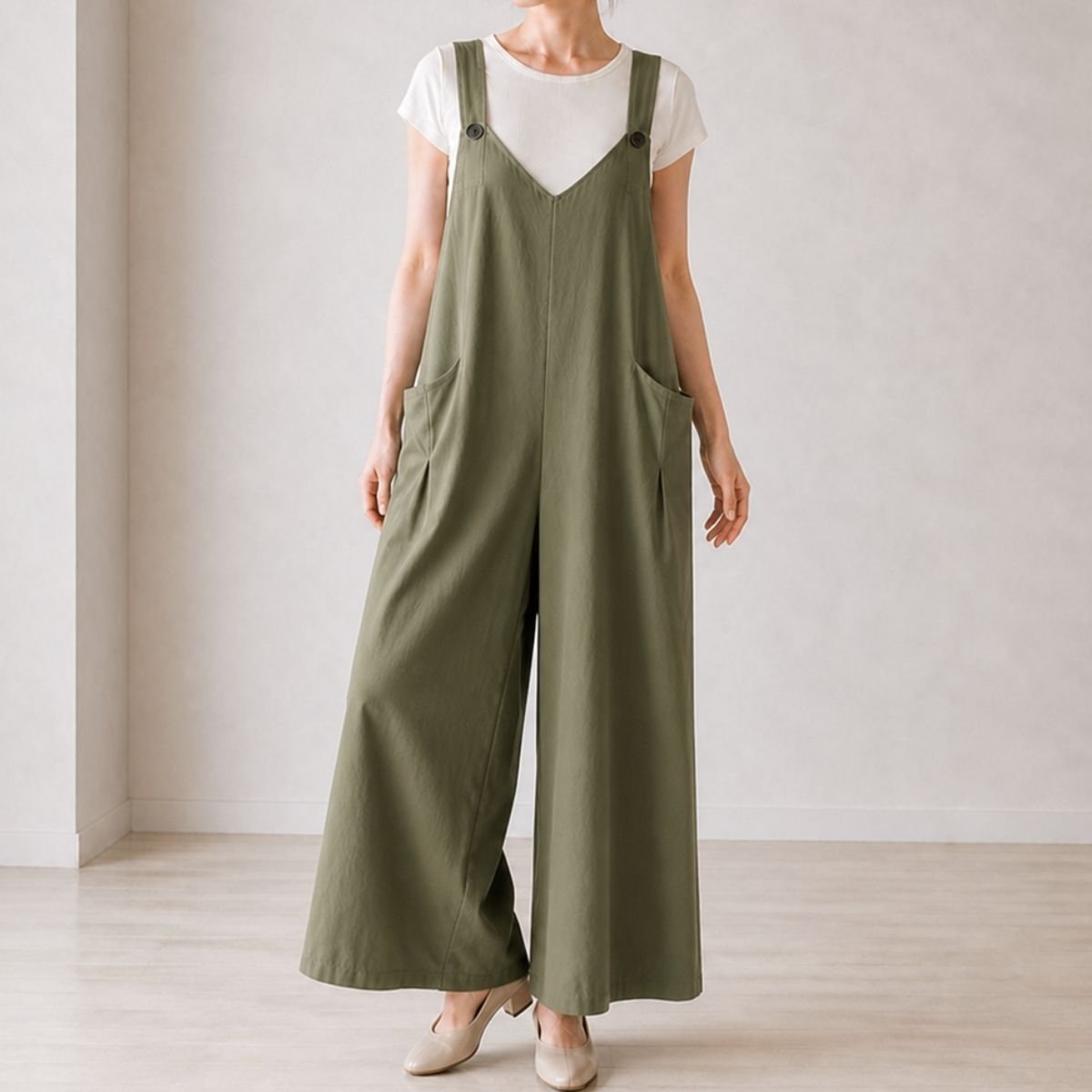 Overalls/ナチュラルワイドサロペット ST/No.22476