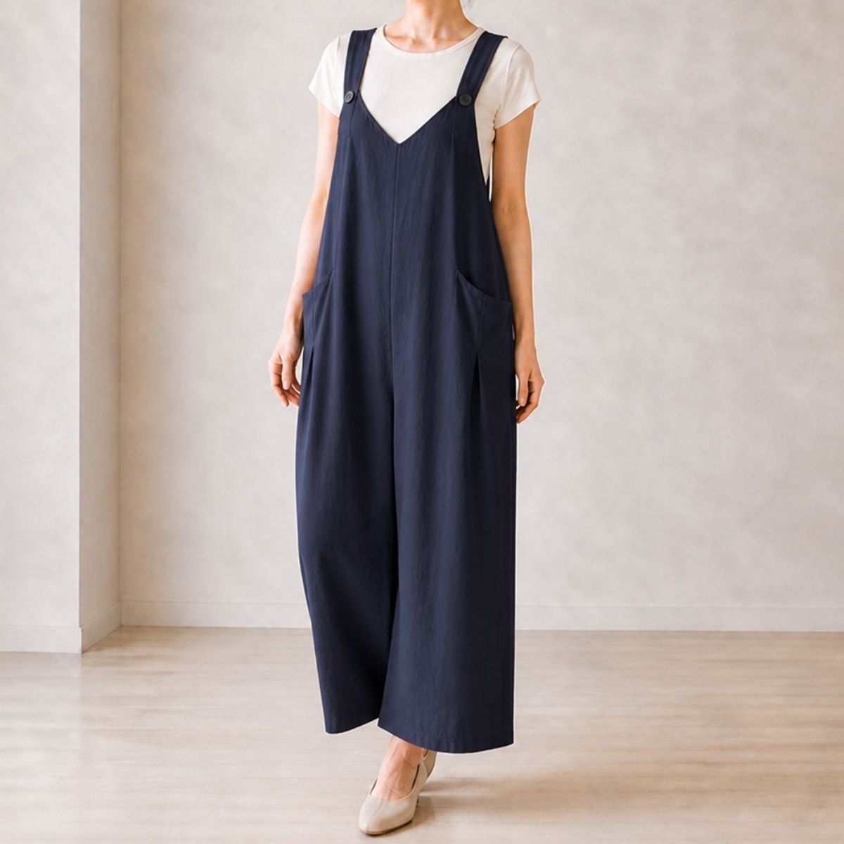 Overalls/ナチュラルワイドサロペット ST/No.22476