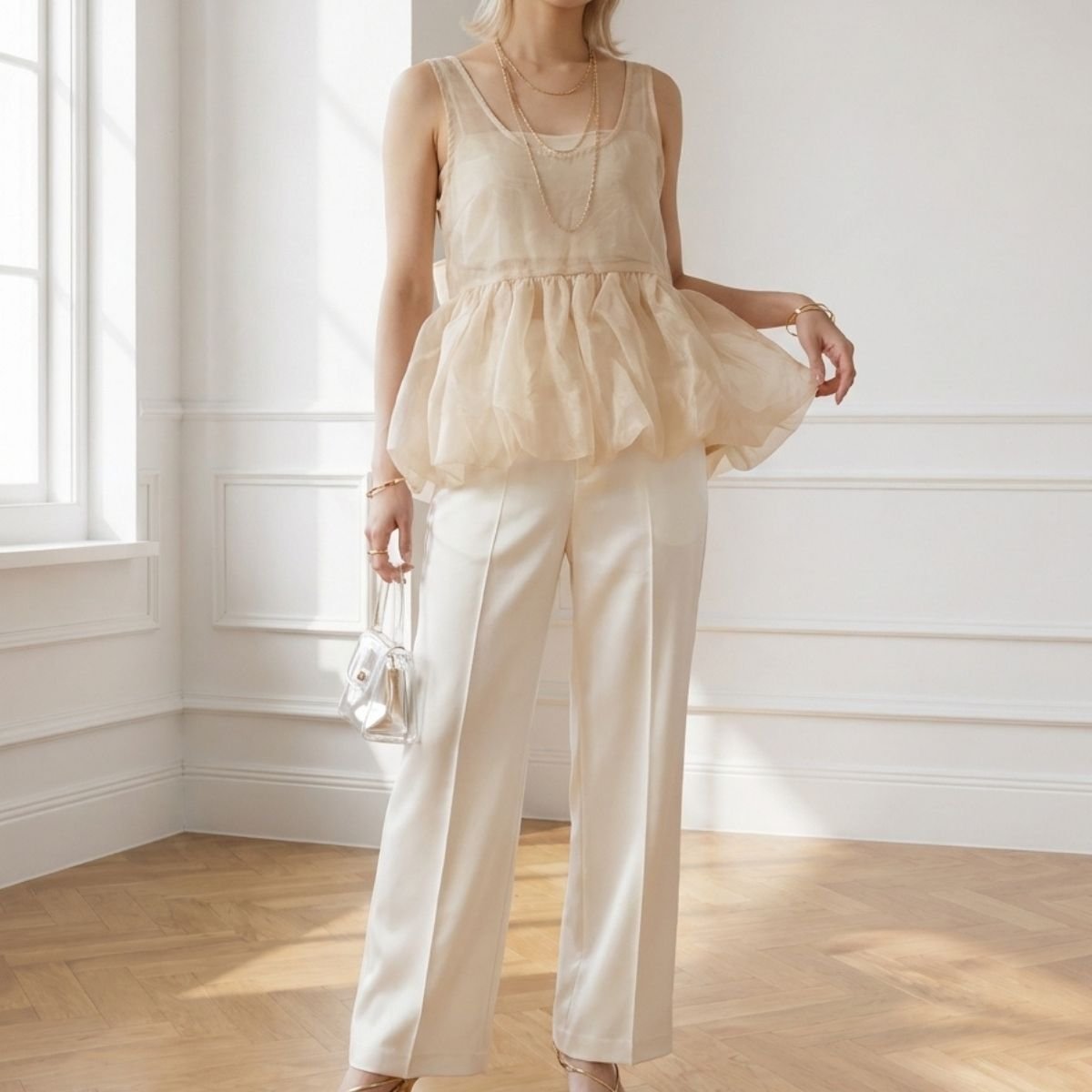 Tops/リボンペプラムビスチェ ST/No.22479