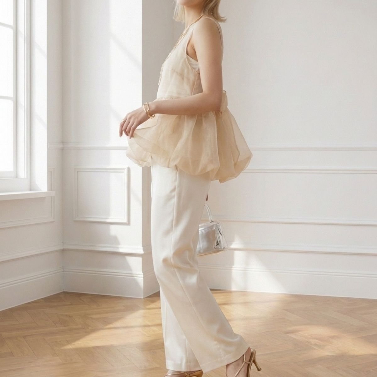 Tops/リボンペプラムビスチェ ST/No.22479