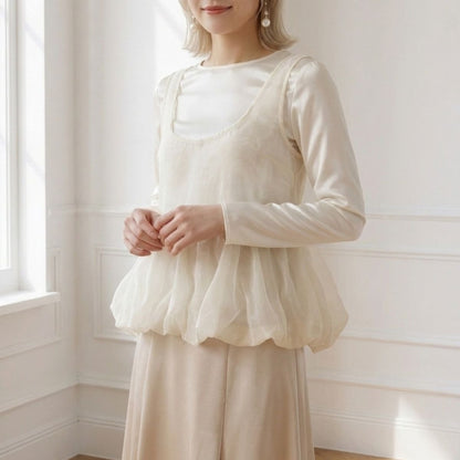 Tops/リボンペプラムビスチェ ST/No.22479