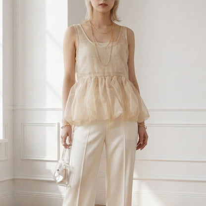 Tops/リボンペプラムビスチェ ST/No.22479