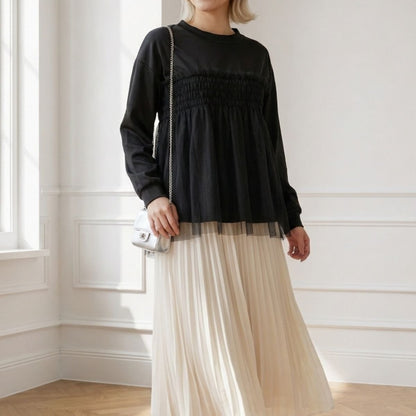 Tops/チュールレイヤードトップス ST/No.22480