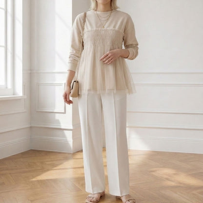 Tops/チュールレイヤードトップス ST/No.22480