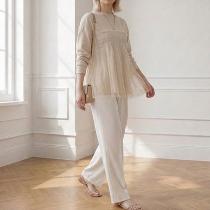 Tops/チュールレイヤードトップス ST/No.22480
