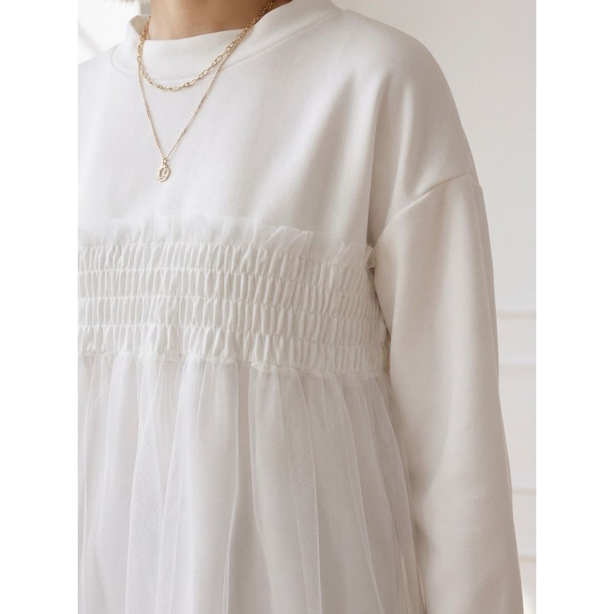Tops/チュールレイヤードトップス ST/No.22480