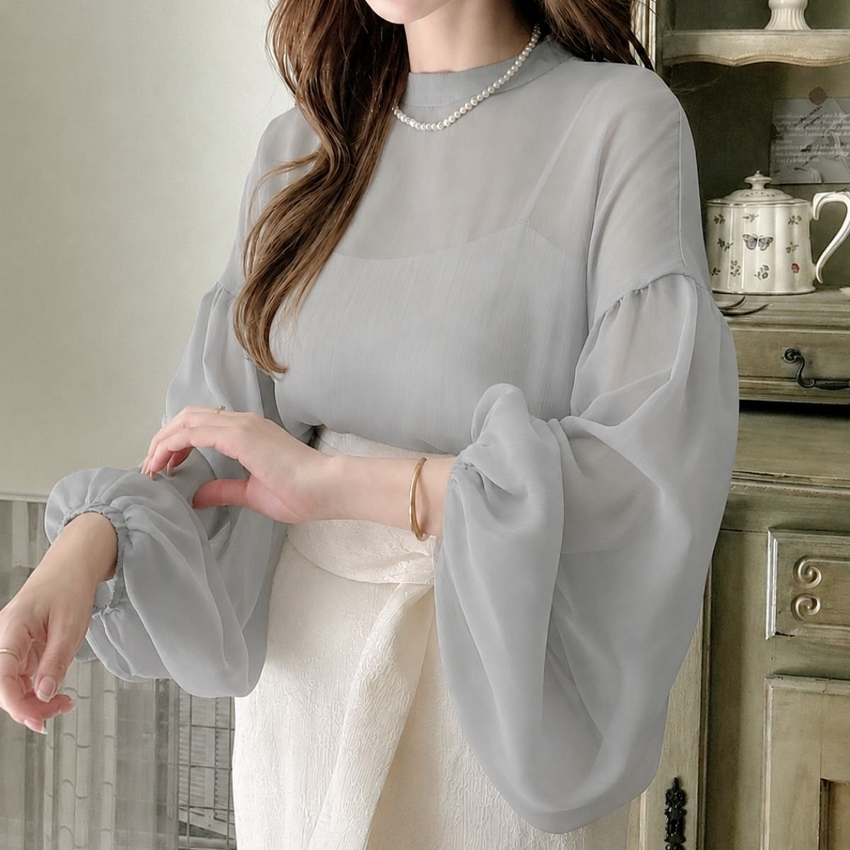 Blouse/ボリュームシアーブラウス ST/No.22481 – Belle Ćie