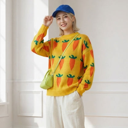 Knit/ニンジンジャガードニット ST/No.22484