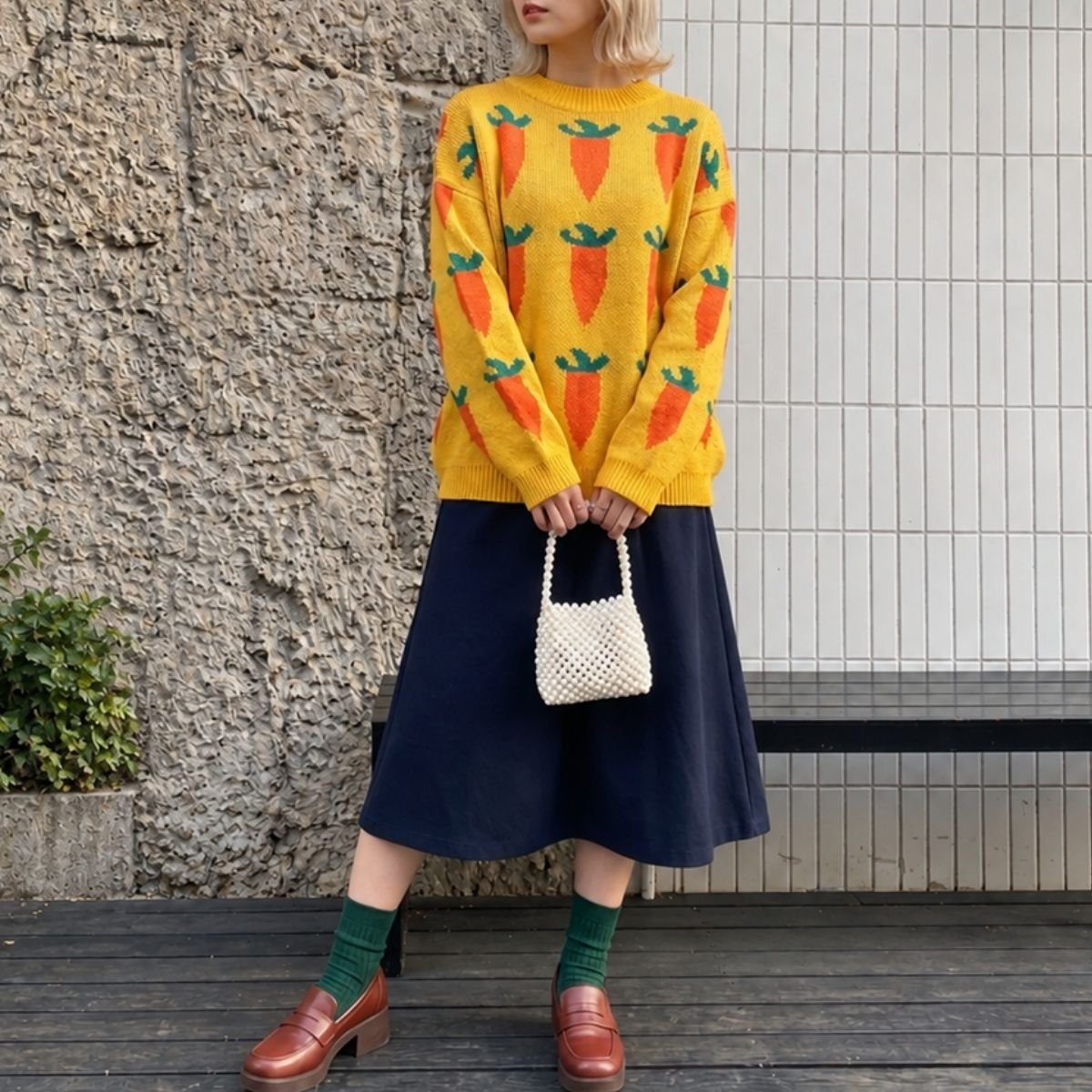Knit/ニンジンジャガードニット ST/No.22484
