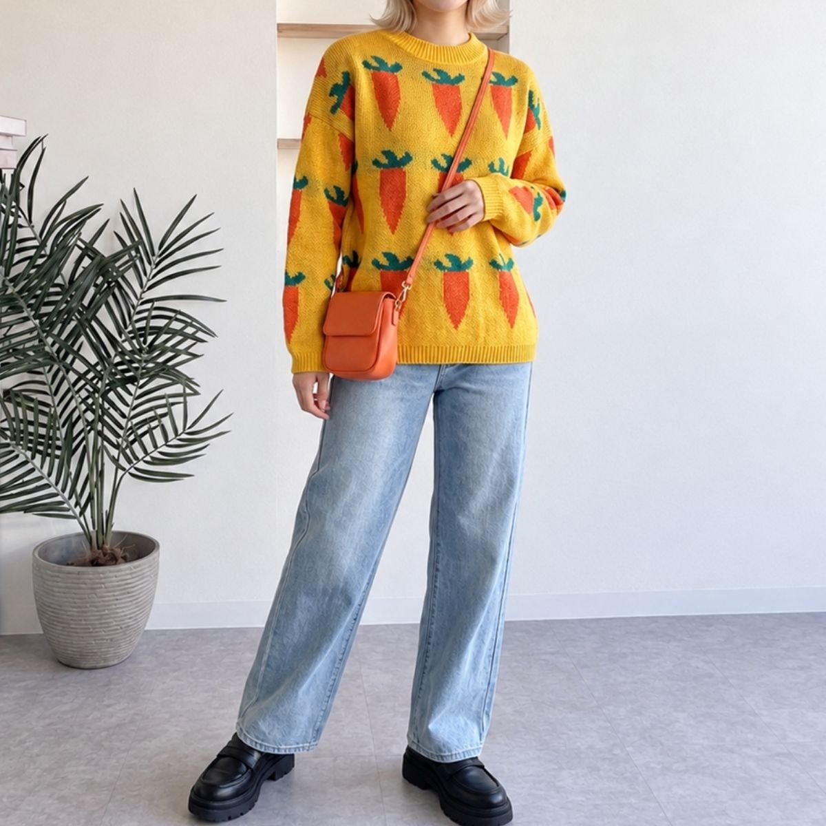 Knit/ニンジンジャガードニット ST/No.22484