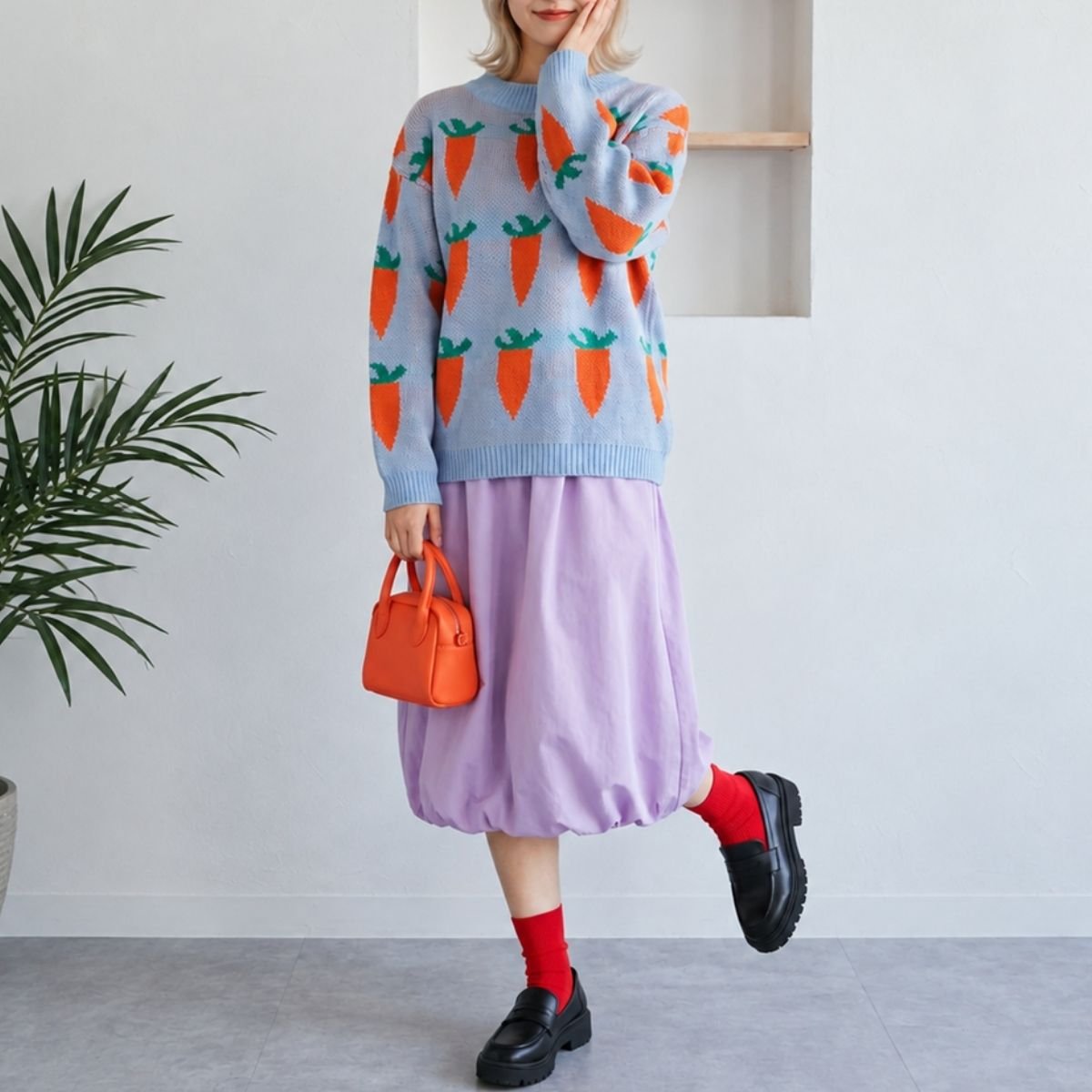 Knit/ニンジンジャガードニット ST/No.22484