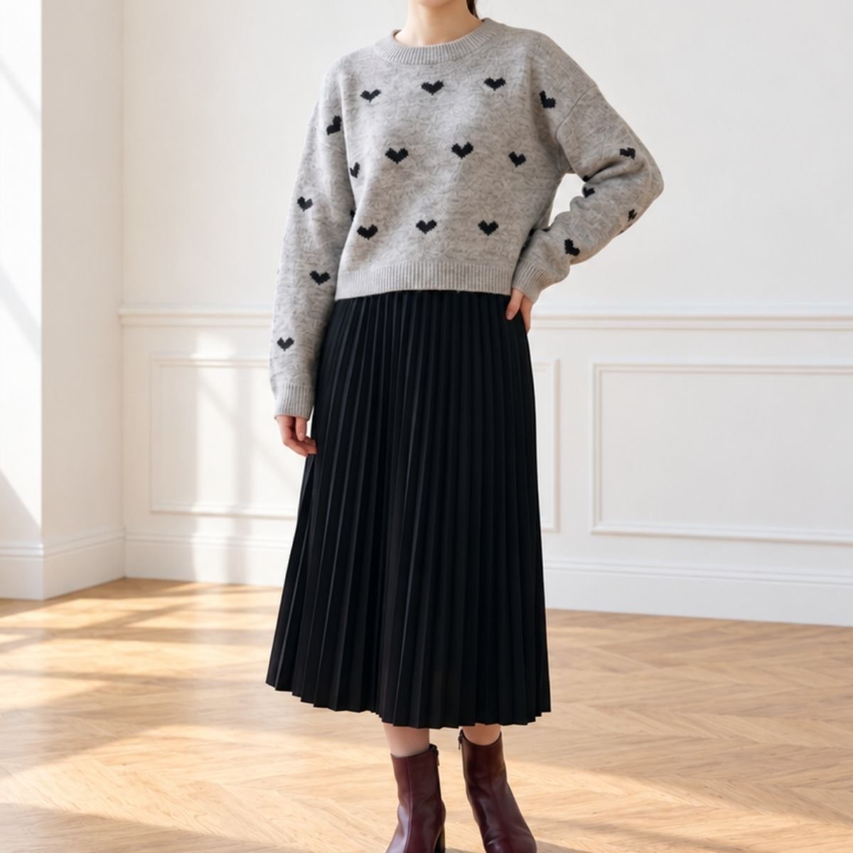 Knit/ハートジャガードニット ST/No.22487