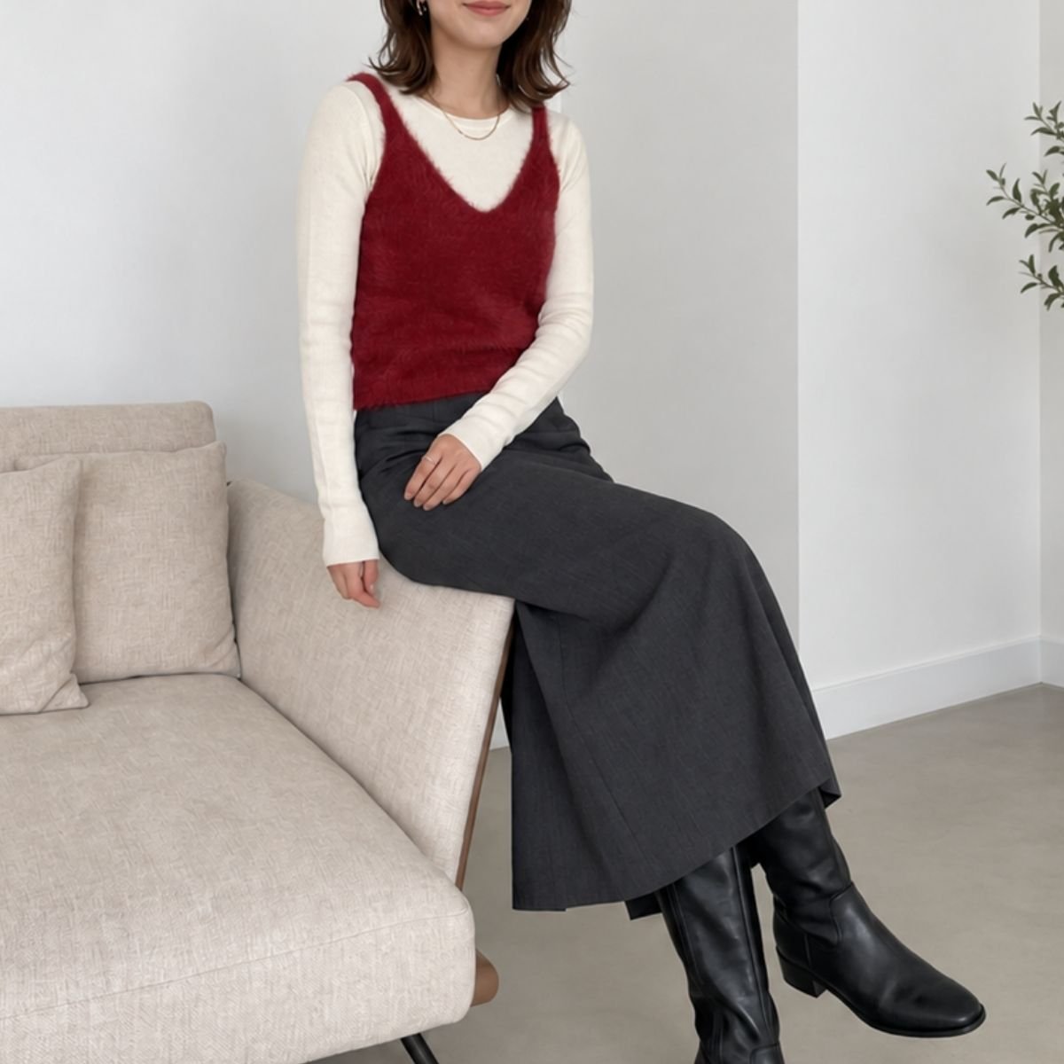 Tops/シャギーニットキャミビスチェ ST/No.22498
