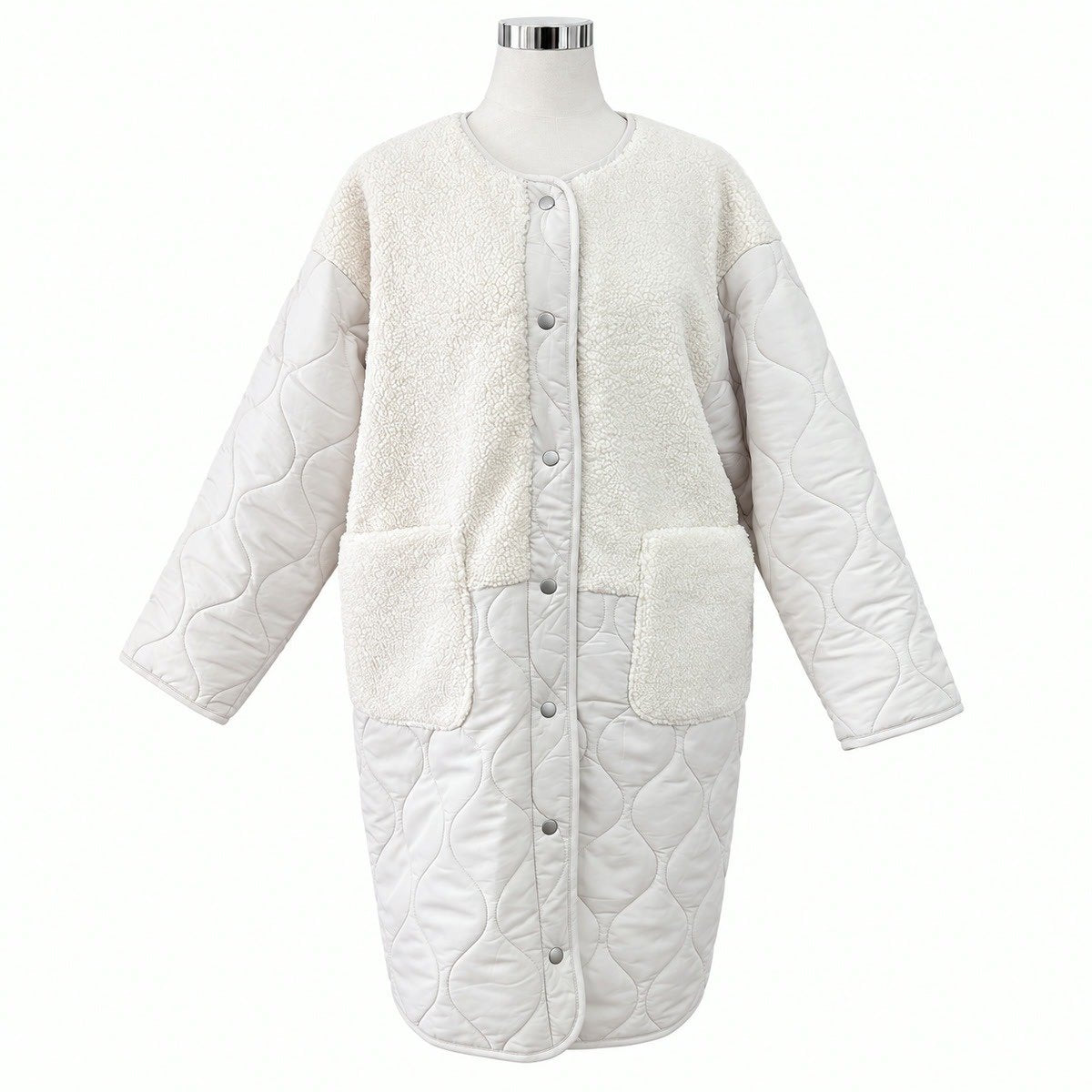 Outer/ボア切替キルティングロングコート ST/No.22509