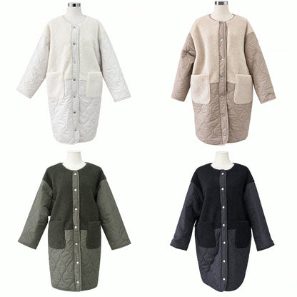 Outer/ボア切替キルティングロングコート ST/No.22509