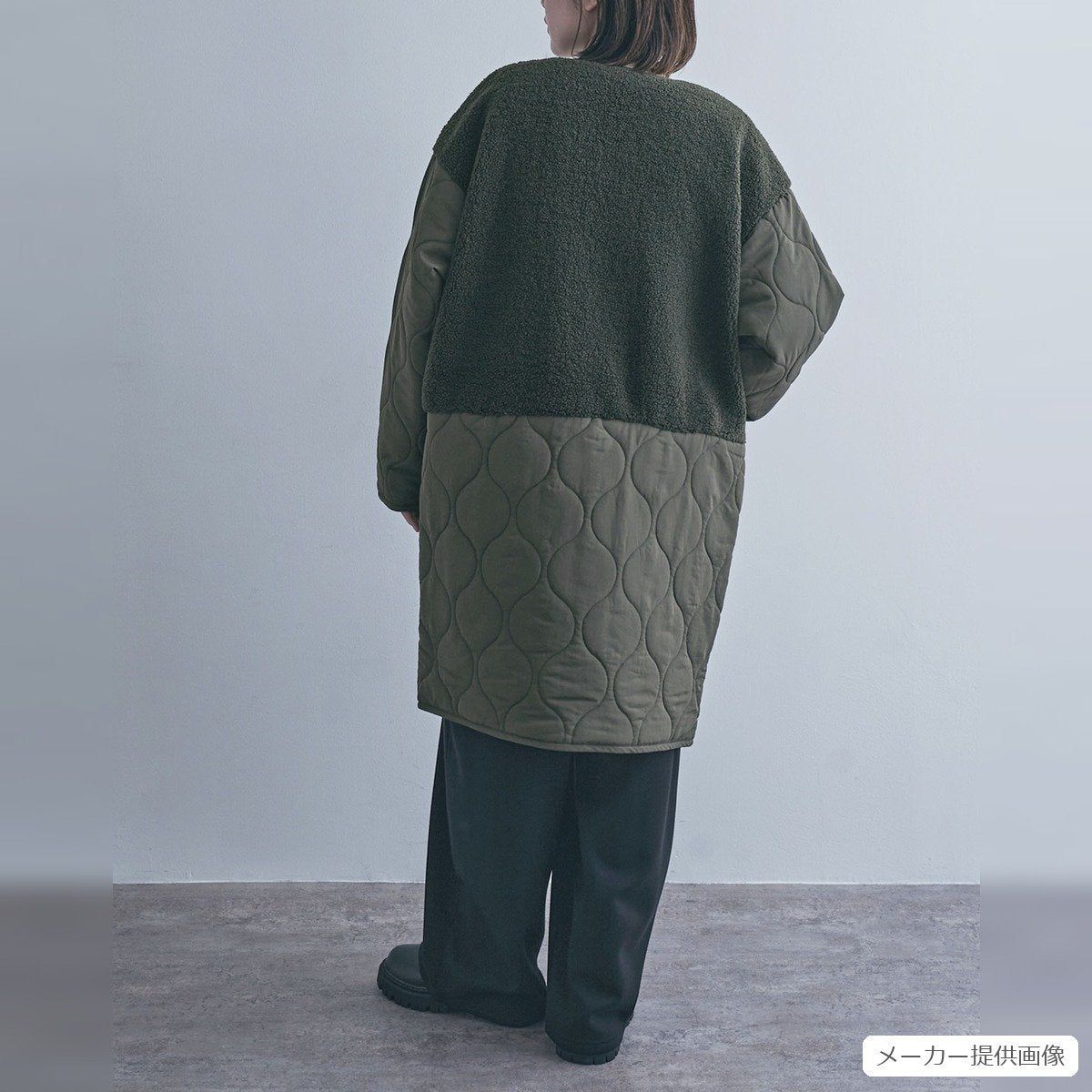 Outer/ボア切替キルティングロングコート ST/No.22509