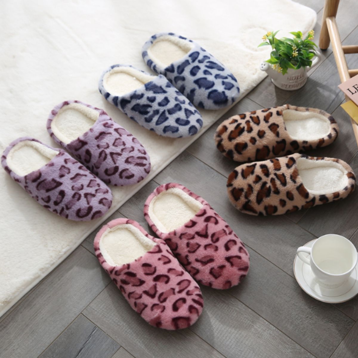 Chime Trip/レオパード柄ルームスリッパ ST/No.26046