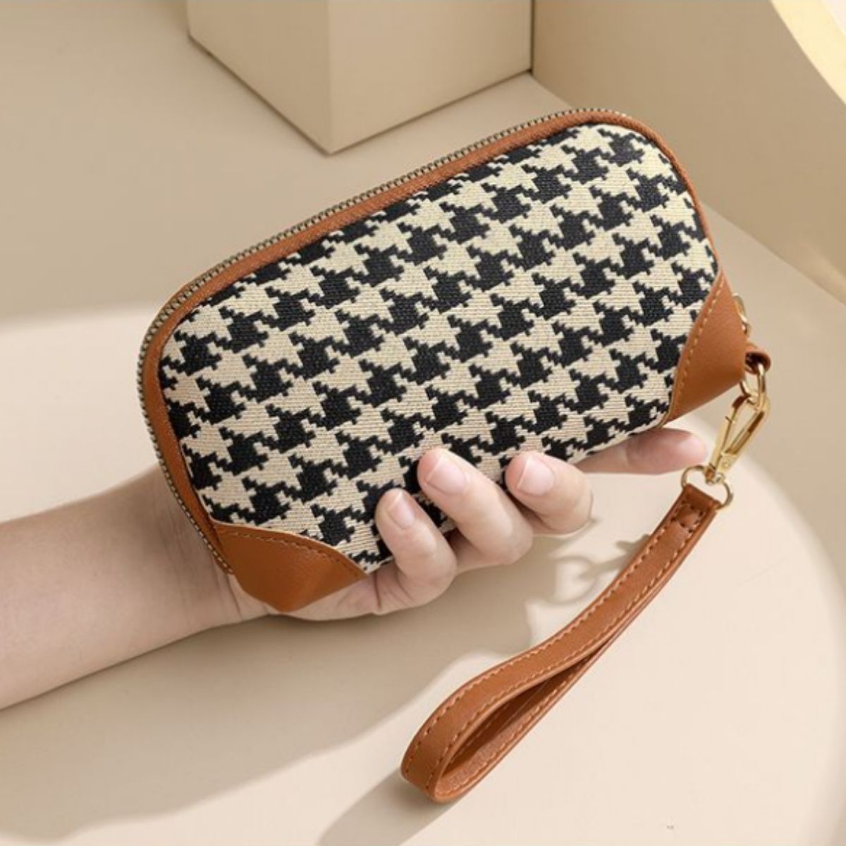 Chime Trip/千鳥柄クラシックマルチポーチ ST/No.26056