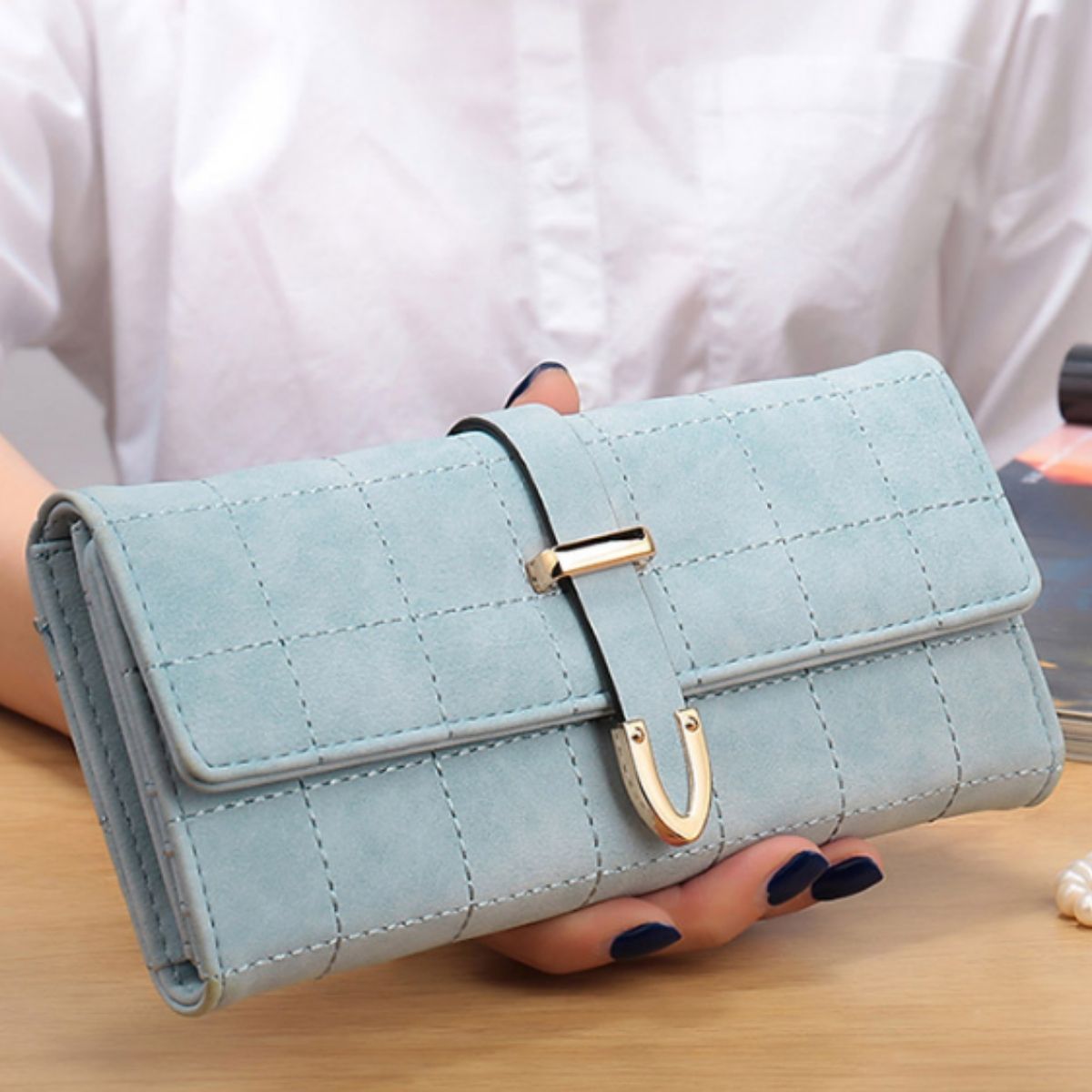 Chime Trip/モダントラッドチェックウォレット ST/No.26060