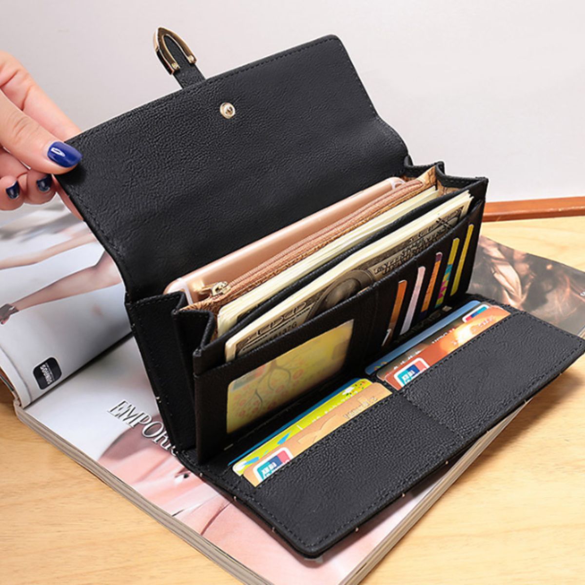 Chime Trip/モダントラッドチェックウォレット ST/No.26060