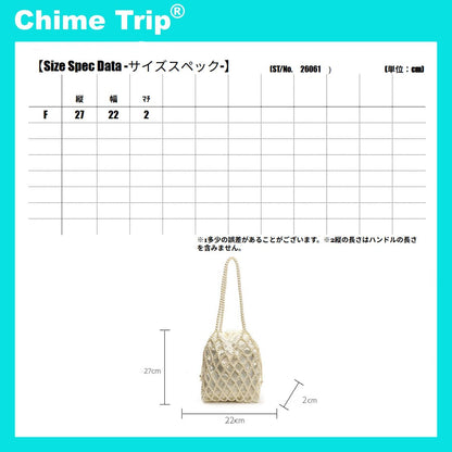 Chime Trip/パール編み肩掛けバッグ ST/No.26061