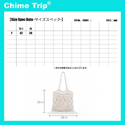 Chime Trip/マクラメフリンジトートバッグ ST/No.26063