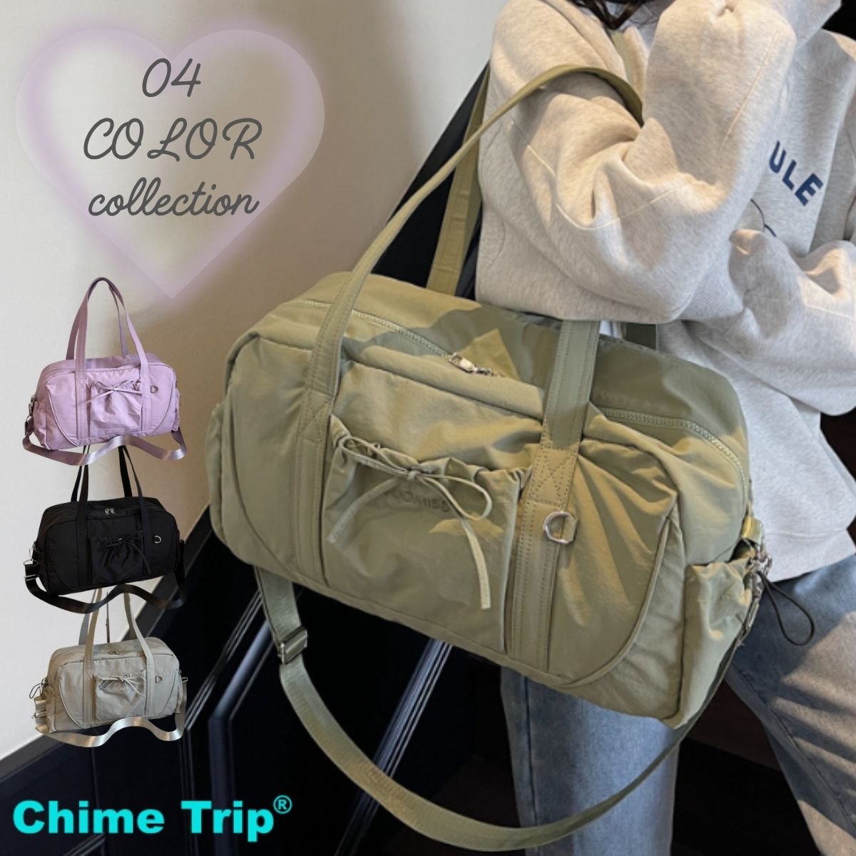 Chime Trip/リボンポケットボストンバッグ ST/No.26071