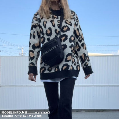 Knit / レオパードニットプルオーバー ST/No.27223