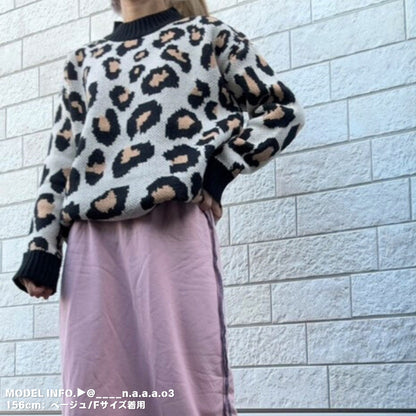 Knit / レオパードニットプルオーバー ST/No.27223