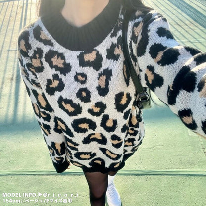 Knit / レオパードニットプルオーバー ST/No.27223