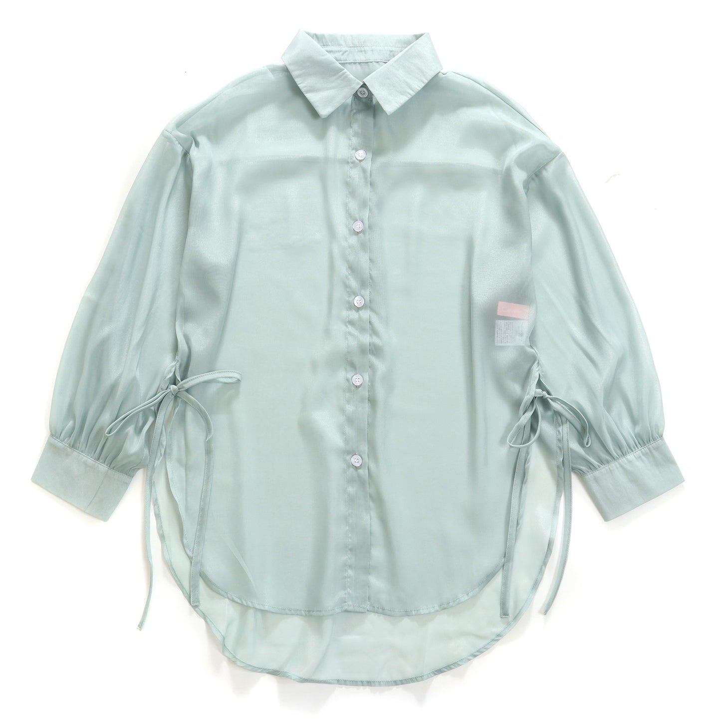 Tops/ シアーシャツ 脇リボン  ST/No.27261