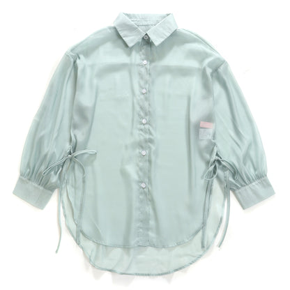 Tops/ シアーシャツ 脇リボン  ST/No.27261