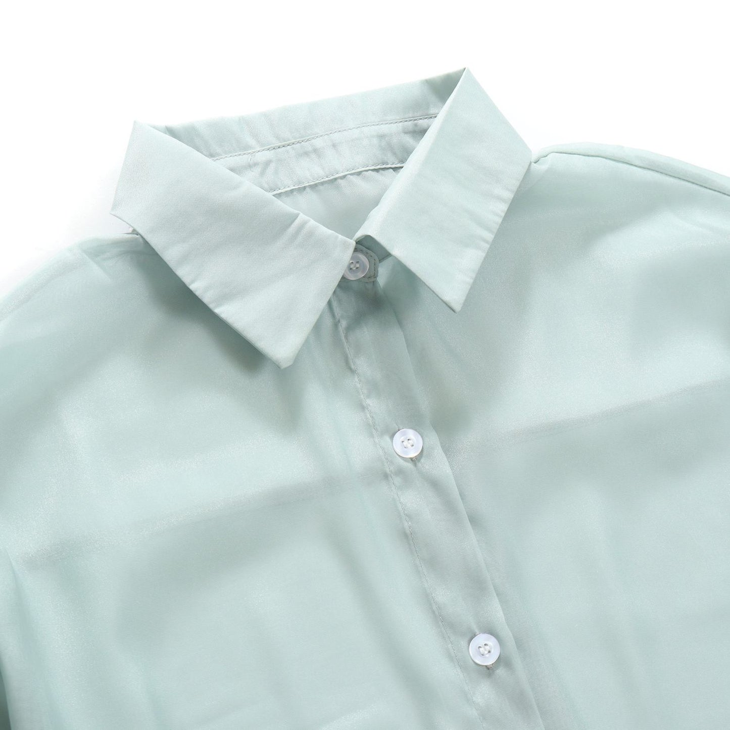 Tops/ シアーシャツ 脇リボン  ST/No.27261
