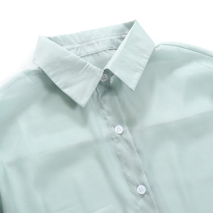 Tops/ シアーシャツ 脇リボン  ST/No.27261