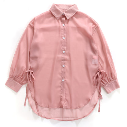 Tops/ シアーシャツ 脇リボン  ST/No.27261