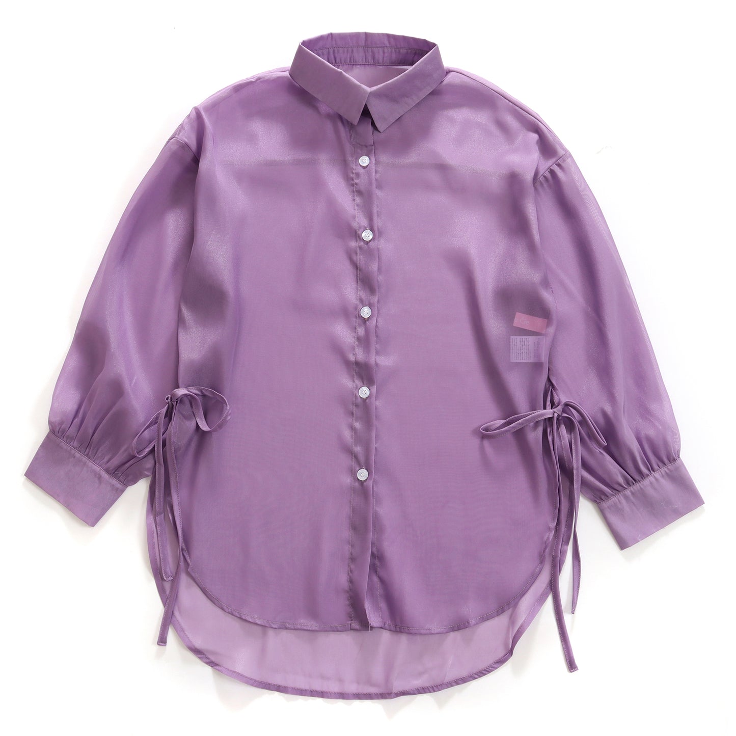 Tops/ シアーシャツ 脇リボン  ST/No.27261