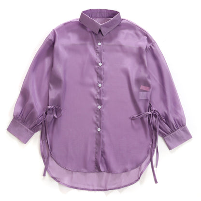 Tops/ シアーシャツ 脇リボン  ST/No.27261