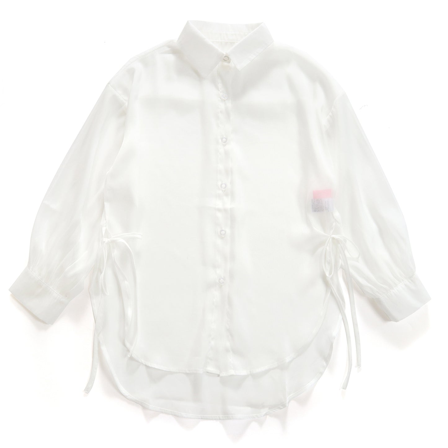 Tops/ シアーシャツ 脇リボン  ST/No.27261