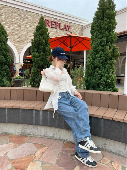 Tops/ シアーシャツ 脇リボン  ST/No.27261