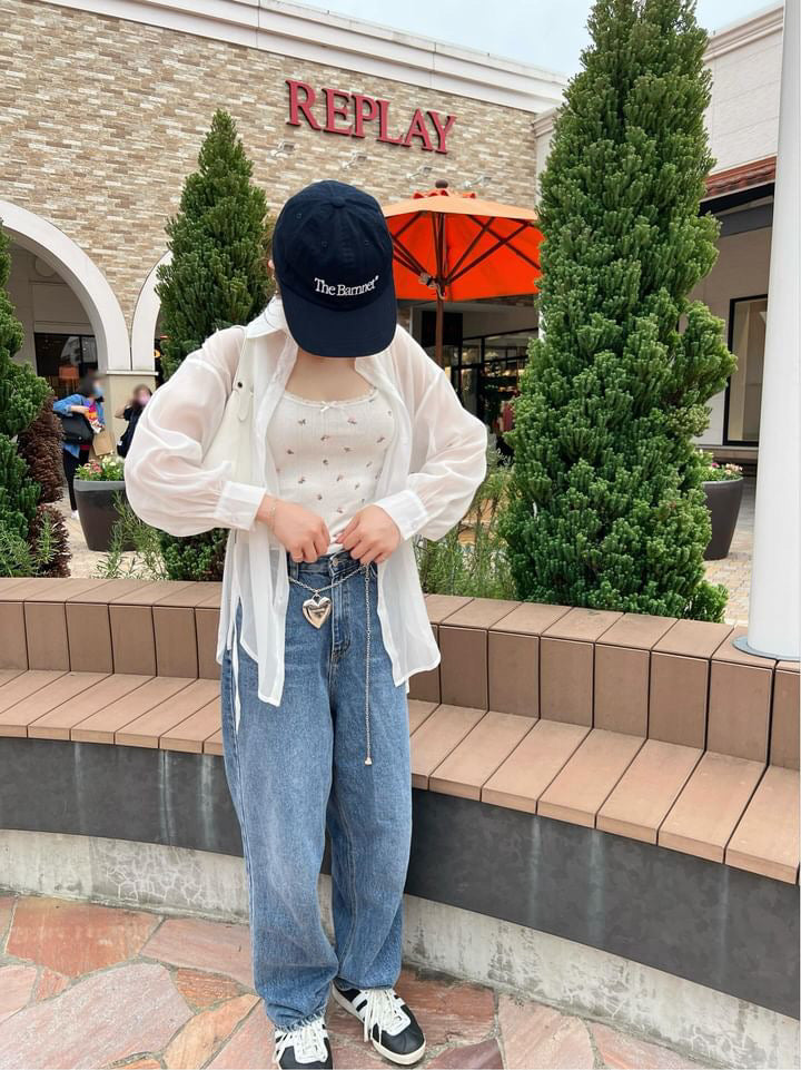 Tops/ シアーシャツ 脇リボン  ST/No.27261