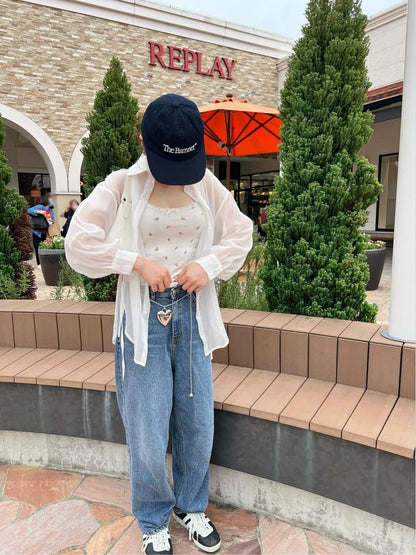 Tops/ シアーシャツ 脇リボン  ST/No.27261