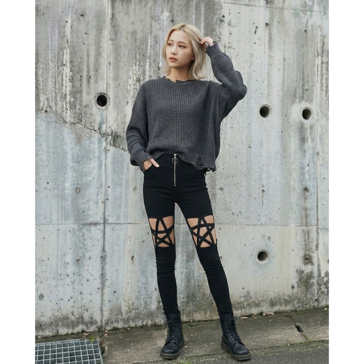 Pants/くり抜きロックパギンス ST/No.27434