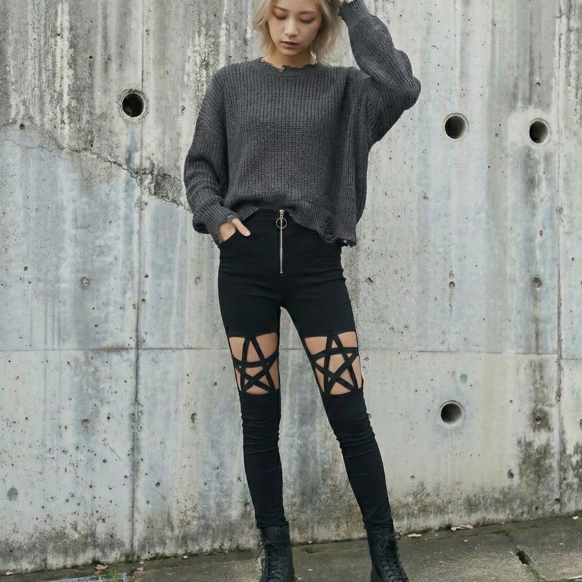 Pants/くり抜きロックパギンス ST/No.27434