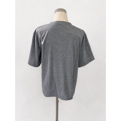 半袖Tシャツ チャコールグレー 実物撮影 背面