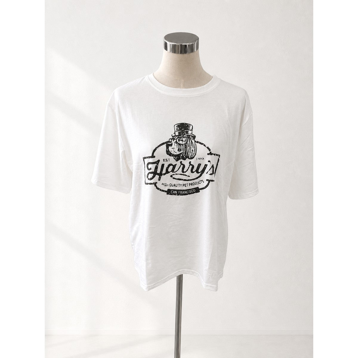 半袖Tシャツ オフホワイト 実物撮影 正面