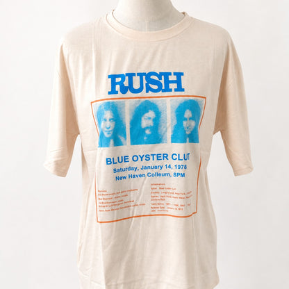 転写プリントTシャツ オフベージュ 実物撮影 正面