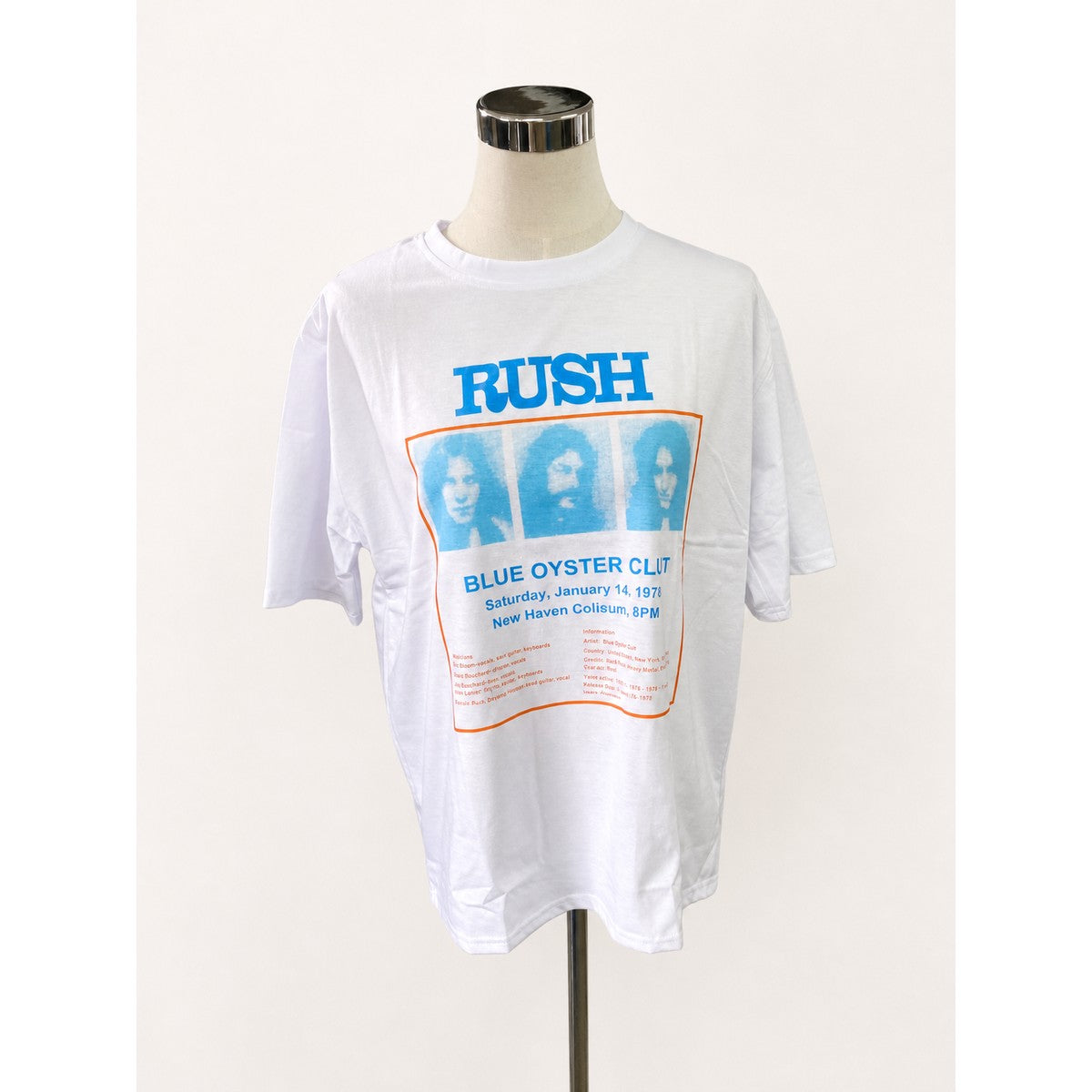 転写プリントTシャツ オフホワイト 実物撮影 正面