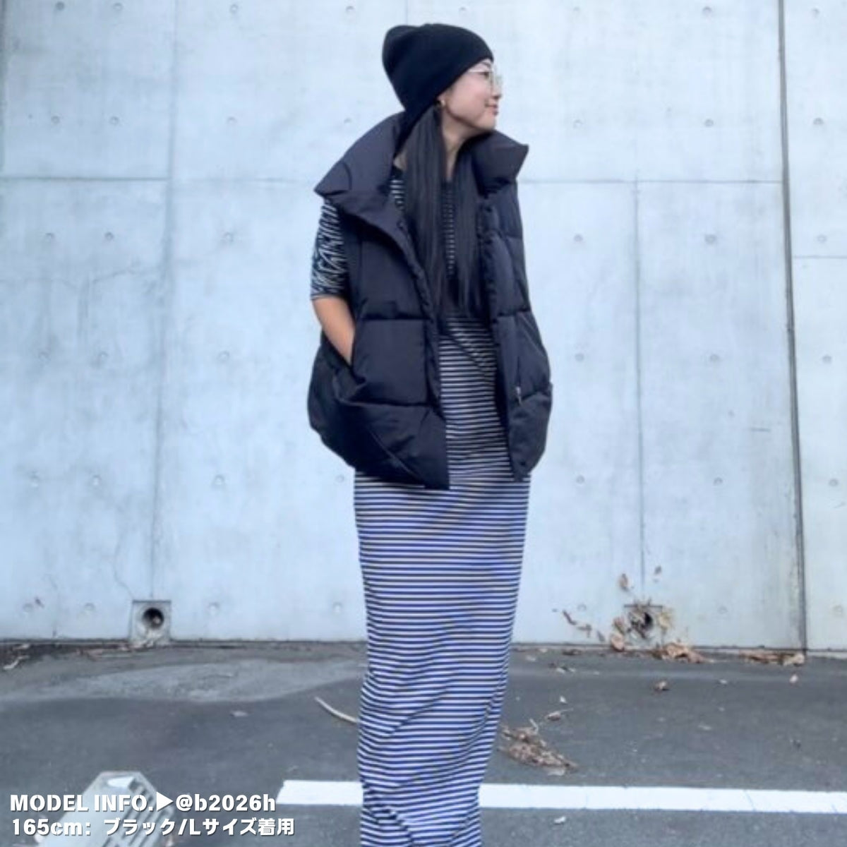 Outer/スタンドネック中綿ベスト ST/No.27539